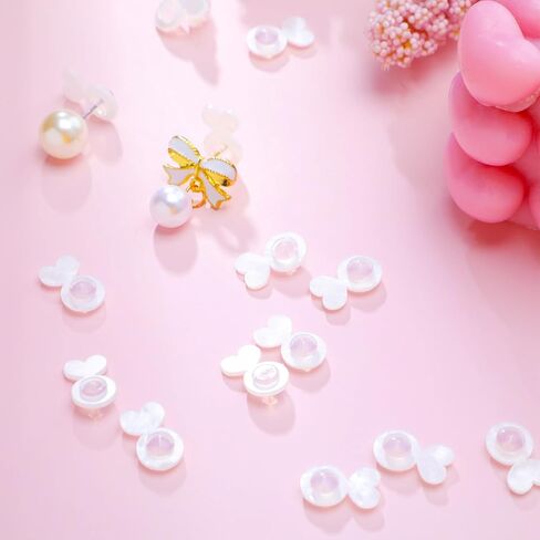 32 Pcs Silicone Ear Lifter Clear Earring Backs for Droopy Ears, Love Shape Earring Lifters Backs for Heavy Earrings Support, Comfortable Rubber Earring Lifters Back Replacements for Big Studs in Saudi Arabia