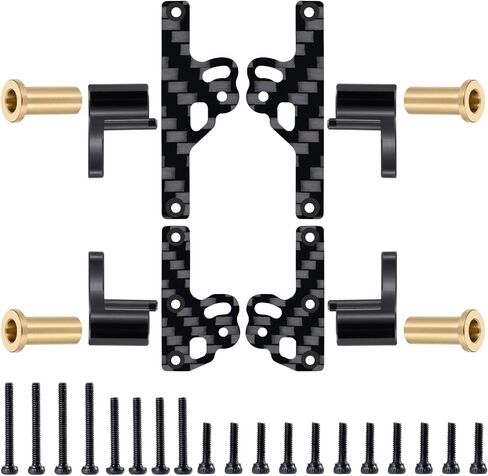 Carbon Fiber Shock Flex Blades CNC Aluminum Damper Holder Absorber Mount for 1/24 RC Crawler Car Axial SCX24 Gladiator Bronco C10 JLU Deadbolt Upgrades Parts in Saudi Arabia