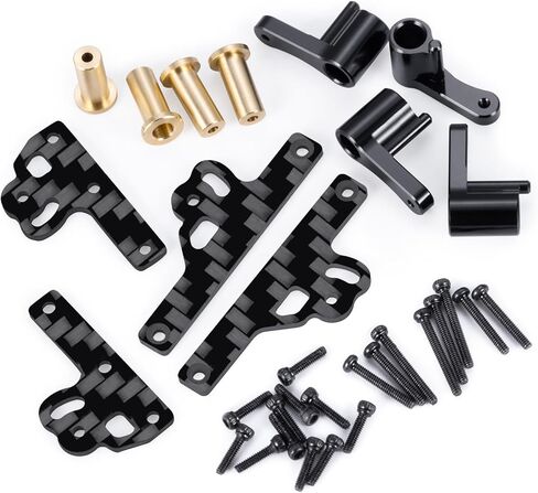 Carbon Fiber Shock Flex Blades CNC Aluminum Damper Holder Absorber Mount for 1/24 RC Crawler Car Axial SCX24 Gladiator Bronco C10 JLU Deadbolt Upgrades Parts in Saudi Arabia