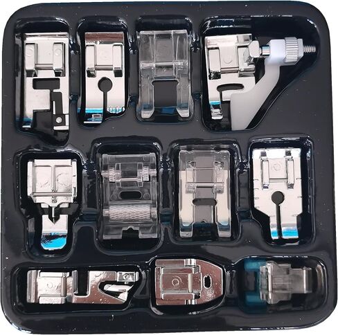 HONEYSEW 11 Pieces Sewing Machine Presser Foot Set, Presser Feet for Most Low Shank Snap On Singer, Brother, Babylock, Euro-Pro, White, Elna Sewing Machine (A Style 11pcs Presser Foot Set) in Saudi Arabia