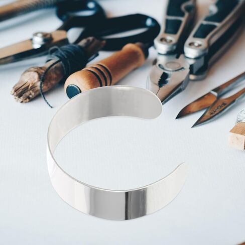 Milisten سوار من الفولاذ المقاوم للصدأ قلب داخلي قابل للتعديل الكفة الفراغات DIY بها بنفسك صنع المجوهرات النقش مجموعة من 4 قطع للصياغة in Saudi Arabia
