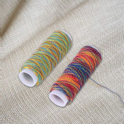 Sewing Thread Set, 5pcs Multicolor Gradient Sewing Quilting Embroidery Thread Spools Garment Accessory for DIY Hand Sewing Machine Sewing Supplies in Saudi Arabia