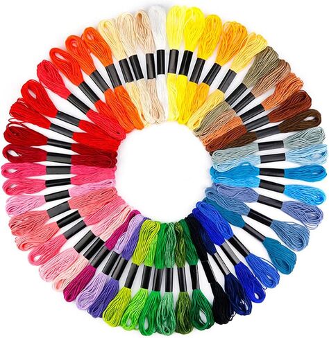 Huacan Embroidery Floss Kit 100 Colors Stitching Threads Sewing Kits DIY Cross Stitch Thread Set for Adults Beginner in Saudi Arabia