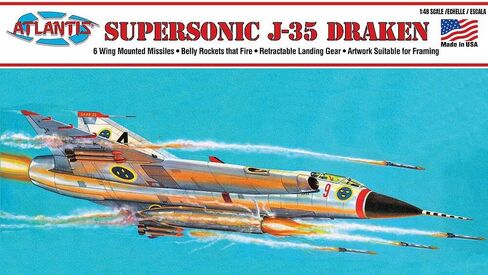 أتلانتس موديل 1/48 ساب J-35 دراكن طائرة مقاتلة أسرع من الصوت، موديل بلاستيكي ATLAMCL570 (طائرة) in Saudi Arabia