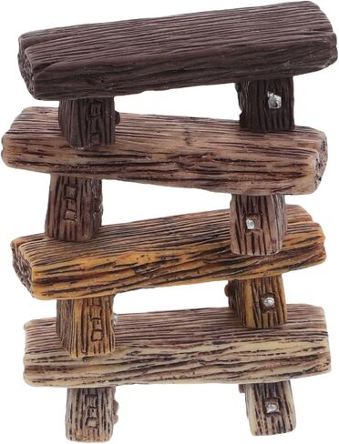 Veemoon مقعد صغير من الراتنج، 4 قطع مقعد حديقة مصغر من الراتنج للحديقة كراسي صغيرة حرفية للحديقة بونساي الحلي في الحديقة مقعد الشارع ملحقات تزيين بيت الدمى 2. 12x0. 71x0. 63 بوصة in Kuwait