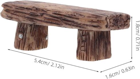 Veemoon مقعد صغير من الراتنج، 4 قطع مقعد حديقة مصغر من الراتنج للحديقة كراسي صغيرة حرفية للحديقة بونساي الحلي في الحديقة مقعد الشارع ملحقات تزيين بيت الدمى 2. 12x0. 71x0. 63 بوصة in Kuwait