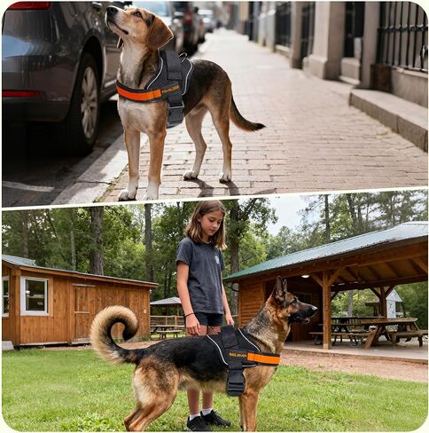 S Size No Pull Dog Harness - Escape Proof, Reflective, Heavy Duty Pet Vest with Safety Handle & Custom Name Tag, Adjustable for Small Medium Large Dogs, Ideal for Walking & Training in Saudi Arabia