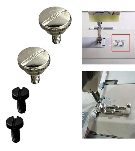 5pcs Presser Foot Screws & 5pcs Needle Clamp Fixing Screws, Silver, for Single Needle Industrial Sewing Machines in Kuwait