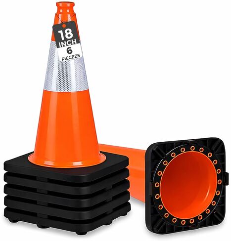 (8 حزمة) BESEA 28 "بوصة سلامة مرور المخاريط Orange Road STARES CONSE CONEE CONE مستقرة هيكليا لمراقبة حركة المرور في مكان عام in Saudi Arabia