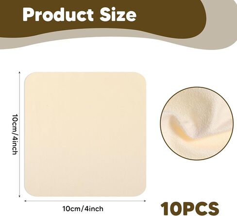 20 قطعة من قماش الشامواه المقطوع مسبقًا، أدوات الفخار المصنوعة من جلد الشامواه، أدوات تشذيب السيراميك والحرف اليدوية، جلد ناعم لتنعيم حافة الوعاء، قماش تنظيف متعدد الأغراض in Kuwait