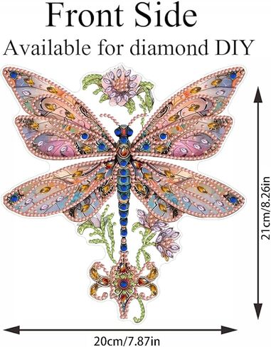 Dragonfly Diamond Art Hanging Kit for Adult Dragonflies, DIY Acrylic Dragon Fly Diamonds Painting Double Sided Pendant Dragonfly Ornaments for Christmas Tree Decoration, Birthday Gift for Mom in Saudi Arabia