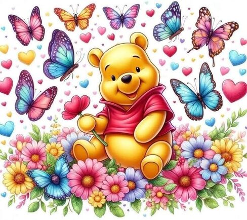 KYFQSDZ Diamond Painting Kits for Adults, 5D DIY Full Round Drill Diamond Art Kits,Gem Art for Home Wall Decor Pooh 12 x 16 inch in Saudi Arabia