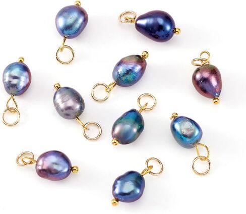 KISSITTY Natural Cultured Freshwater Pearl Charms Dangle Pearls Bead Charms Small Potato Pendants for DIY Necklaces Bracelets Crafts Ornaments Jewelry Making in Saudi Arabia