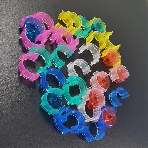 20 Pieces Bobbin Clamps Holders Thread Organizing Bobbin Holder Clips Silicone Spool Huggers Thread Holders for Embroidery in Saudi Arabia