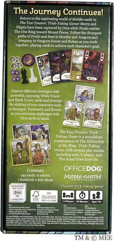 Asmodee The Lord of The Rings The Two Towers Trick-Taking Game - A Cooperative Card Adventure! Strategy Game for Kids & Adults, Ages 10+, 1-4 Players, 20 Minute Playtime in Saudi Arabia