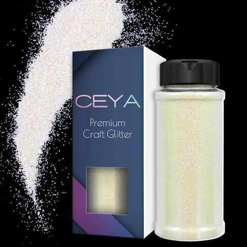 Ceya High Gloss Iridescent Chunky Glitter, 4.9oz/ 140g Magic Opal Craft Glitter Powder Mixed Fine Opal Flakes Nail Sequins for DIY Crafts, Epoxy Resin, Nail Art, Tumblers Painting, Christmas Decor in Kuwait