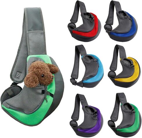 Kisangel Pet Carrying Shoulder Bag for Small Dogs and Cats Lightweight Polyester Cross-Body Carrier with Wide Comfortable Strap Fashionable Green Single Shoulder Pet Sling S in Saudi Arabia