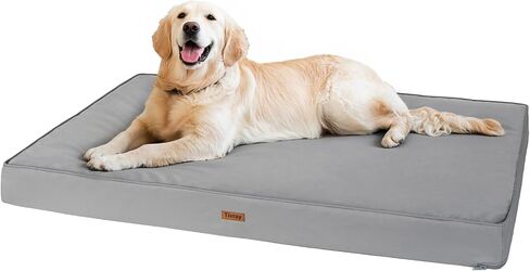 سرير للكلاب لتقويم العظام، مقاس 44 بوصة × 32 بوصة، سرير للكلاب كبير الحجم، بساط مقاوم للماء للحيوانات الأليفة، وسادة مرتبة كبيرة للحيوانات الأليفة مع غطاء قطيفة ناعم قابل للإزالة والغسل، رغوة قفص البيض، قاعدة مضادة للانزلاق، رمادي in Kuwait