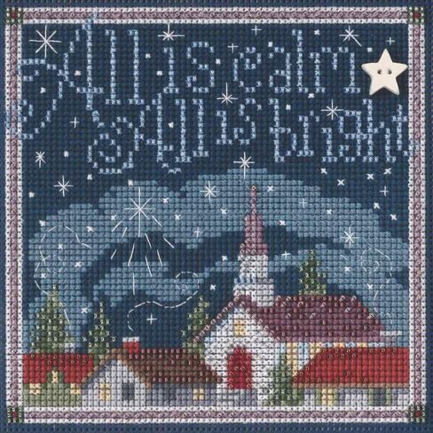 All is Calm Beaded Counted Cross Stitch Kit Mill Hill Buttons & Beads 2015 Winter Series MH145305 in Saudi Arabia