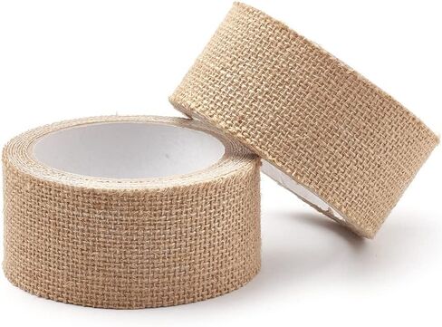 Pandahall 10.93 Yards Burlap Ribbon with Adhesive Tape on One Side 1-7/8 Inch Jute Ribbon Hessian Ribbon Rolls for Gift Wrapping Party Decoration in Saudi Arabia