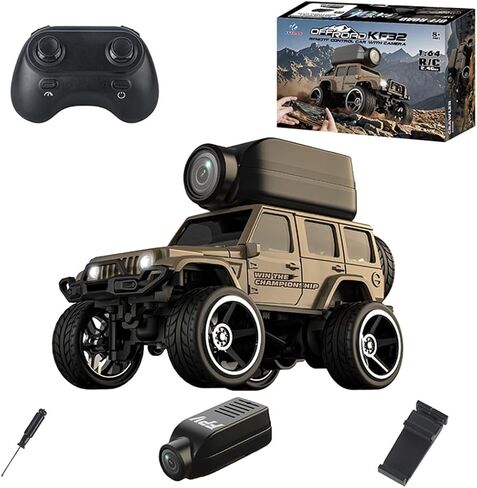 سيارة FPV RC من خليط معدني بمقياس 1:64 مع أضواء LED، زاحف KF32 RC مع وضع مزدوج عالي ومنخفض السرعة، سيارة انجراف سطح المكتب للبالغين in Kuwait