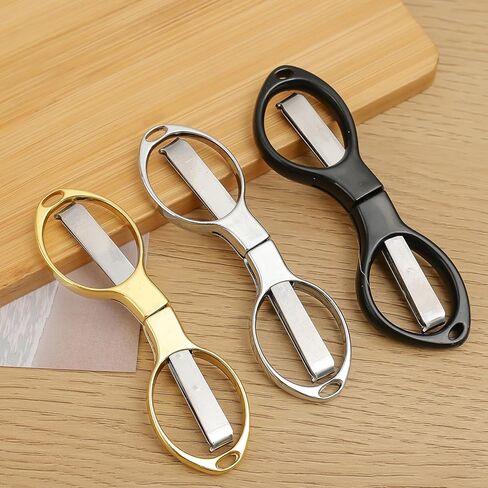 Portable Stainless Steel Folding Scissors for Outdoor Lightweight Foldable Scissors for Traveling Home Convenient Tools (Black) in Saudi Arabia