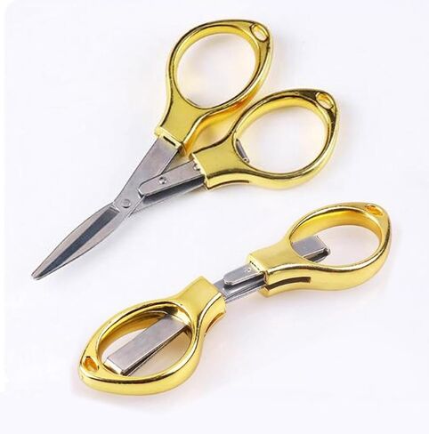 Portable Stainless Steel Folding Scissors for Outdoor Lightweight Foldable Scissors for Traveling Home Convenient Tools (Black) in Saudi Arabia