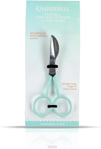 Kimberbell Duckbill Applique Scissors – Precision Fabric Trimming with Extra-Sharp Blades – Double-Loop Handle for Comfort – Ideal for Machine Embroidery, Vinyl, and Glitter Applique in Saudi Arabia