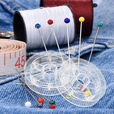 صينية تخزين البكرة من DIYEAH للخيوط والغزل - 20 بكرة بلاستيكية شفافة لآلة الخياطة ومنظم حامل خيط التطريز ولفاف الخيط اليدوية in Kuwait