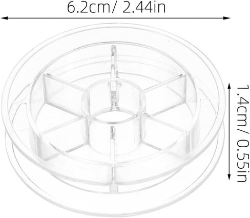 صينية تخزين البكرة من DIYEAH للخيوط والغزل - 20 بكرة بلاستيكية شفافة لآلة الخياطة ومنظم حامل خيط التطريز ولفاف الخيط اليدوية in Kuwait