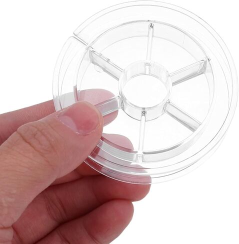 صينية تخزين البكرة من DIYEAH للخيوط والغزل - 20 بكرة بلاستيكية شفافة لآلة الخياطة ومنظم حامل خيط التطريز ولفاف الخيط اليدوية in Kuwait