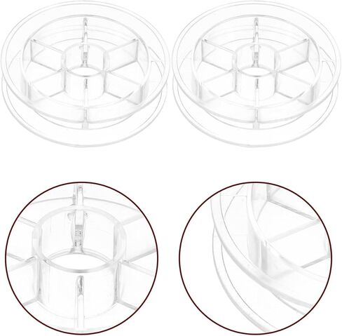صينية تخزين البكرة من DIYEAH للخيوط والغزل - 20 بكرة بلاستيكية شفافة لآلة الخياطة ومنظم حامل خيط التطريز ولفاف الخيط اليدوية in Kuwait