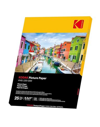 KODAK Photo Sticker Paper Glossy, 8.5"x11", 50 Count, 120gsm in Kuwait