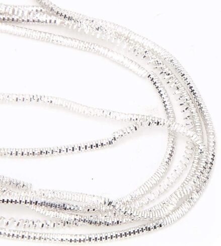 Generic Gimp String, French Wire Embroidery Wire Embroidery Thread Copper Wire Sewing Stitching Gloss 1.5mm Dia Manual DIY String Bullion Wire for Embroidery and Jewelry Making (Silver) in Saudi Arabia