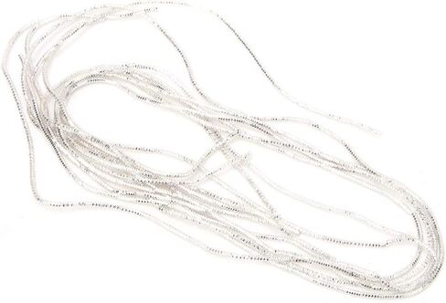 Generic Gimp String, French Wire Embroidery Wire Embroidery Thread Copper Wire Sewing Stitching Gloss 1.5mm Dia Manual DIY String Bullion Wire for Embroidery and Jewelry Making (Silver) in Saudi Arabia