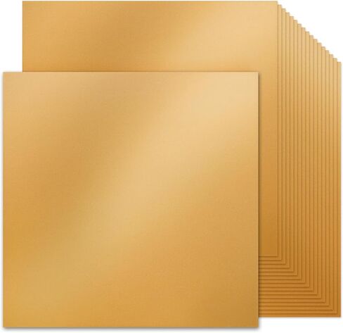 30 ورقة من الورق الذهبي اللامع مقاس 12 × 12 بوصة، ورق معدني، 200 جرامًا لكل متر مربع/74 رطلًا من الورق الذهبي ذو الوجهين، ورق لؤلؤي لصنع البطاقات، وسجل القصاصات، والدعوات وبطاقات التهنئة in Kuwait