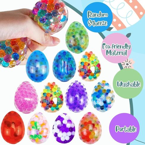 12 قطعة من كرات الضغط لبيض عيد الفصح، حشو سلة عيد الفصح، حشو بيض عيد الفصح، حشو بيض عيد الفصح المملوء مسبقًا بالألعاب، كرات الضغط على البيض الإسفنجي للبالغين، هدايا الحفلات، جوائز الفصل الدراسي in Kuwait