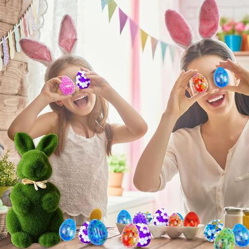 12 قطعة من كرات الضغط لبيض عيد الفصح، حشو سلة عيد الفصح، حشو بيض عيد الفصح، حشو بيض عيد الفصح المملوء مسبقًا بالألعاب، كرات الضغط على البيض الإسفنجي للبالغين، هدايا الحفلات، جوائز الفصل الدراسي in Kuwait