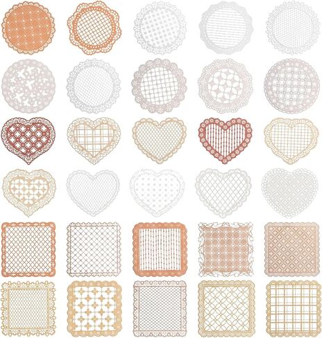 30PCS Lace Paper for Scrapbooking DIY Crafts, Flower Scrapbooking Papers for Letter Writing Vintage Decorative Paper in Saudi Arabia