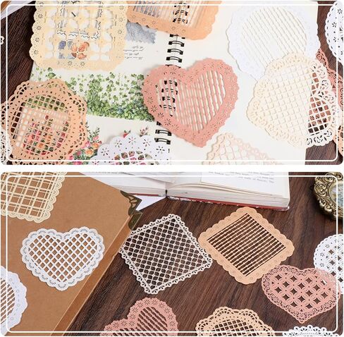 30PCS Lace Paper for Scrapbooking DIY Crafts, Flower Scrapbooking Papers for Letter Writing Vintage Decorative Paper in Saudi Arabia