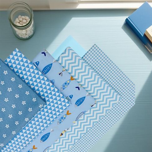 Cotton Patchwork Fabrics,100% Twill Cotton, Pack of 5 DIY Cottoon Cartoon Printed Craft Fabrics, Handmade,Patchwork for Sewing DIY Crafts, 50 cm x 40 cm (W) in Saudi Arabia