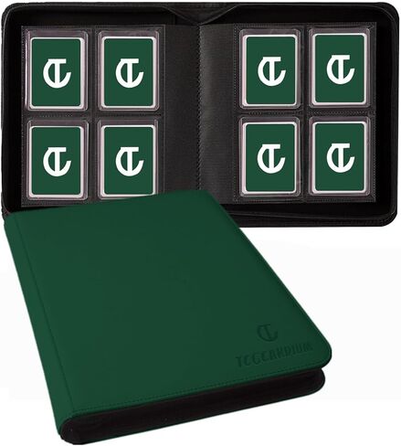 مجلد Toploader 160 بطاقة - ألبوم مزود بسحاب بأربعة جيوب مع أكمام تحميل جانبية لبطاقات التداول/الرياضة مقاس 3 × 4 بوصة (35 نقطة)، مجلد تخزين بطاقات ممتاز (وردي) in Kuwait