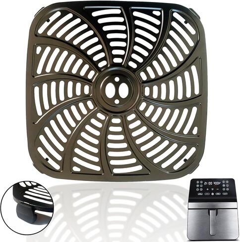 8 Quart Square Air Fryer Grill Pan for Gourmia GAF846 Air Fryers, Premium Nonstick Air Fryer Crisper Tray, Grill Plate Insert Grate Rack Grid Shelf for Gourmia 8QT Air Fryer, Dishwasher Safe in Saudi Arabia