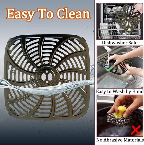 8 Quart Square Air Fryer Grill Pan for Gourmia GAF846 Air Fryers, Premium Nonstick Air Fryer Crisper Tray, Grill Plate Insert Grate Rack Grid Shelf for Gourmia 8QT Air Fryer, Dishwasher Safe in Saudi Arabia