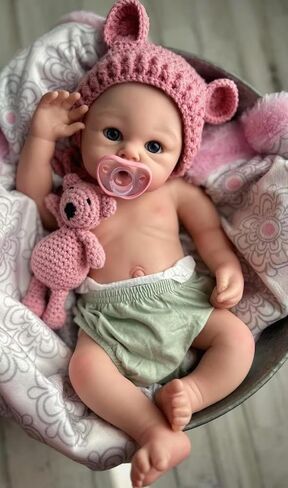 Reborn Baby Dolls Clothes Floral Swaddle Blanket for 18-24 inch Reborn Dolls ,Receiving Blanket +Bow Headband +Hat Sets Accessories in Kuwait