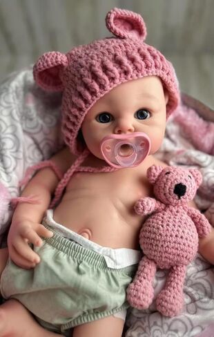 Reborn Baby Dolls Clothes Floral Swaddle Blanket for 18-24 inch Reborn Dolls ,Receiving Blanket +Bow Headband +Hat Sets Accessories in Kuwait