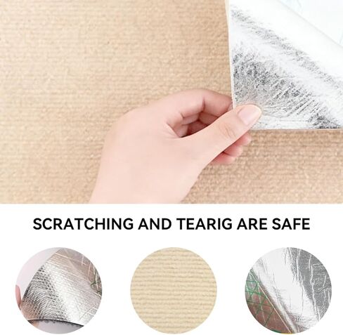 Rabbit Scratch Mat 12" x 6.56 ft, Self-Adhesive Cuttable Scratching Pad for Paw & Teeth Care, Cage Rabbit Mat for Chewing, Reusable and Suitable as Cage Liner or Bedding for Small Animals in Saudi Arabia