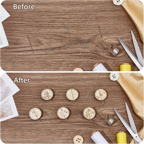 6 قطع من أداة الإبرة المغناطيسية للزهور، حافظة إبرة مغناطيسية مطلية بتصميم قديم، حامل خياطة زهور خشبي لأدوات التطريز والتطريز المتقاطع in Kuwait