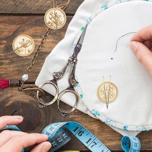 6 قطع من أداة الإبرة المغناطيسية للزهور، حافظة إبرة مغناطيسية مطلية بتصميم قديم، حامل خياطة زهور خشبي لأدوات التطريز والتطريز المتقاطع in Kuwait