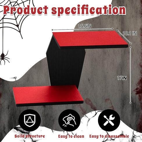 Sintuff Gothic Wall Cat Shelves Wall-Mounted 2 Platform Wall Climbing Steps Furniture Goth Floating Coffin Cat Bed Tree Space-Saving Perch Ladder for Playing Nap Indoor Gothic Christmas in Saudi Arabia